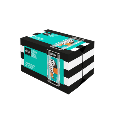 Artisan Bubbly Soda Water 6 pack of cans