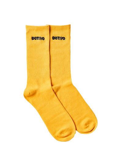 Pair of yellow Botivo socks